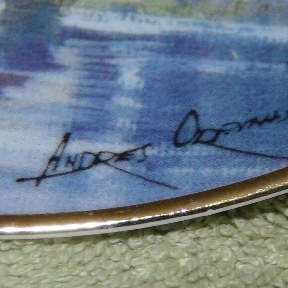 Franklin Mint “Bridgewater Cottage” L.E. Porcelain 8" Plate By Andres Orpinas - Picture 4 of 11